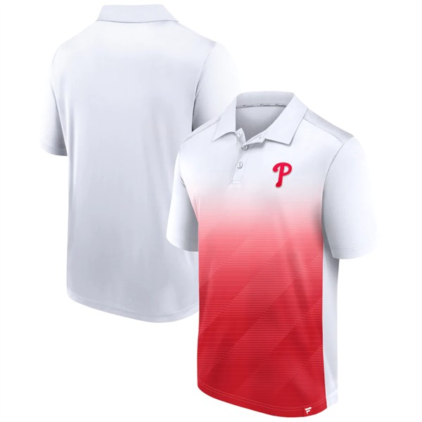 Men's Philadelphia Phillies White/Red Iconic Parameter Sublimated Polo